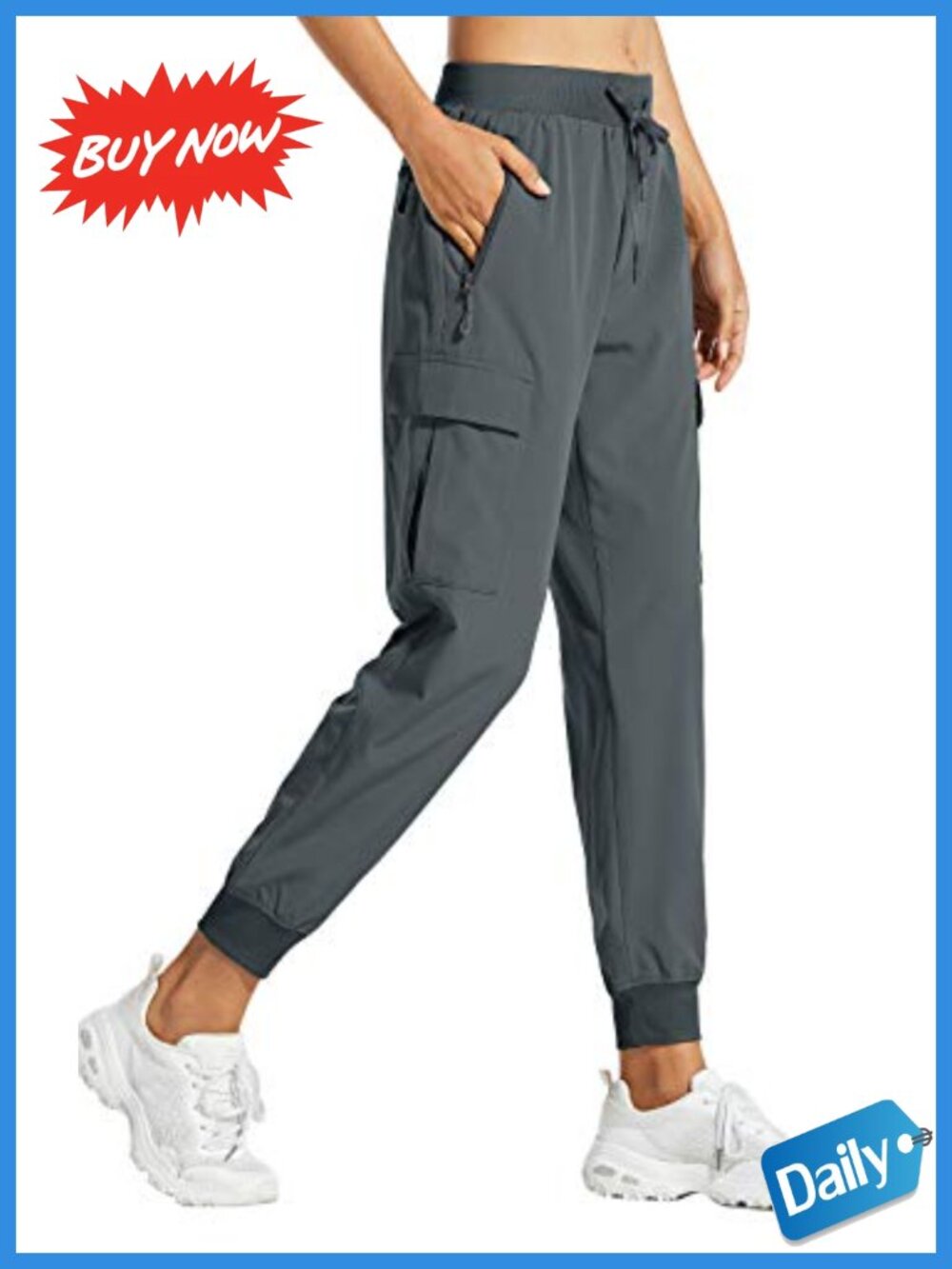 Women's Hiking Cargo Pants Quick Dry Joggers Lightweight UPF 50+ Outdoor Travel